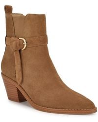 Nine West - Buckle Leather Ankle Boots - Lyst