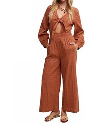 Listicle - Ali Mack Tie Front Jumpsuit - Lyst