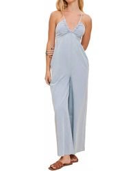 Mustard Seed - Strappy Back Denim Jumpsuit - Lyst