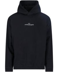 Maison Margiela - Classic Crew Neck Hooded Sweatshirt With Ribbed Cuffs - Lyst