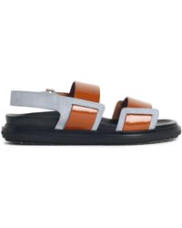 Marni - 'Fussbett' Light Leather Sandals - Lyst