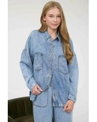Blu Pepper - Button Down Long Sleeve Shirt - Lyst