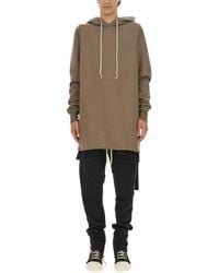 Rick Owens - Oversized Cotton Hoodie With Drawstring Hood - Lyst