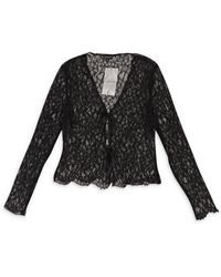 CALLIPYGIAN - Lace Tie Button-Up - Lyst
