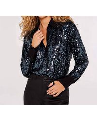 Apricot - Sequin Button Top - Lyst