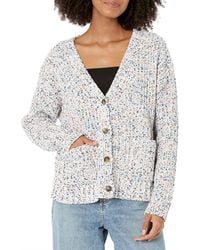 EsQualo - Viki V-Neck Open-Knit Cardigan - Lyst