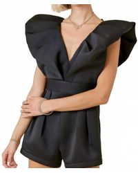 Day + Moon - Dressy Romper With Statement Collar - Lyst