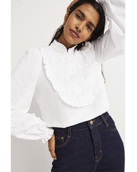 Boden - Embroidered Woven Mix Top - Lyst