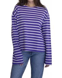 Things Between - Keller Stripe Long Sleeve Stripes Tee - Lyst
