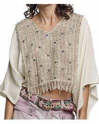 Pol - Sterling Studded Kimono Top - Lyst