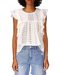 Sanctuary - Eyelet Shell Pullover Top - Lyst