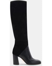 Dolce Vita - Fynn Boots Black Embossed Leather - Lyst
