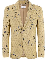 Philipp Plein - Destroyed Denim Jacquard Blazer Monogram - Lyst