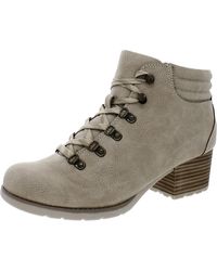 b.ø.c. - Alder Faux Leather Block Heel Hiking Boots - Lyst