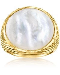 Ross-Simons - Round Mother-Of-Pearl Ring - Lyst