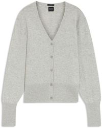 BOSS - Ribbed-Trim Cardigan - Lyst