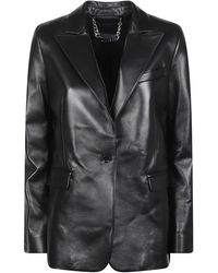 John Richmond - Evosil Tailored Lambskin Leather Jacket - Lyst