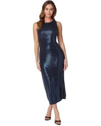 Bebe - Disco Dot Sleeveless Maxi Dress - Lyst