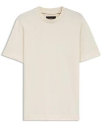 BOSS - Cotton-Silk T-Shirt With Prince Of Wales Check - Lyst