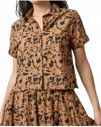 Lilla P - Elastic Cuff Button Down Shirt - Lyst