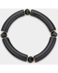 Fashnzfab - Faceted Bead Pointed Resin Stretch Bracelet - Lyst