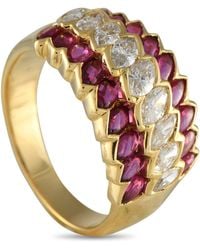 LB Exclusive - 18K 0.87Ct Diamond And Ruby Ring Mf06-051525 - Lyst
