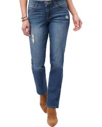 Democracy - Absolution Mid-rise Distressed Straight Leg Jeans - Lyst