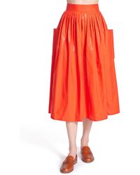 Corey Lynn Calter - Pleated High-Waisted Midi Skirt - Lyst