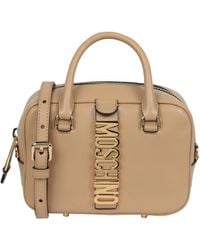 Moschino - Logo Belt Leather Crossbody Bag - Lyst