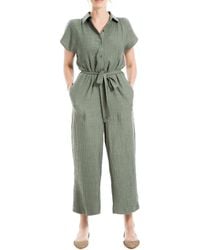 Max Studio - Button Top Collared Jumpsuit - Lyst