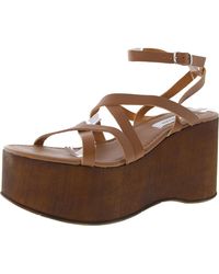 Steve Madden - Avril Strappy Leather Platform Sandals - Lyst
