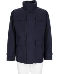 Herno - Structured Sports Jacket With High Collar And Front Zip Closure - Lyst