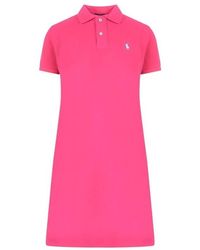 Polo Ralph Lauren - Embroidered-Pony Polo Dress - Lyst