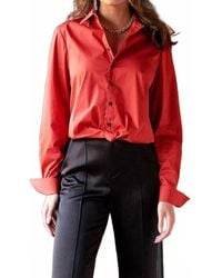 Finley - Moxie Solid Silky Poplin Shirt - Lyst