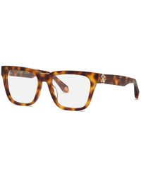 Roberto Cavalli - Eyeglasses Square Full Rim, Havana Frame And Clear Demo Lenses Lens Vrc026M02Bp - Lyst