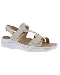Drew - Serenity Faux Leather Slingback Sport Sandals - Lyst