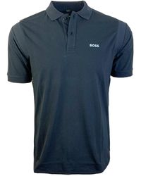 BOSS - Navy Pirax 1 Contrast Binding Short Sleeve Polo T-shirt - Lyst