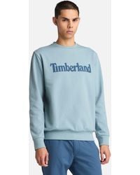 Timberland - Northwood Us Wordmark Logo Brushed Back Crew Neck Sweatshirt - Lyst