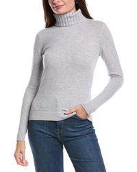 Forte - Chunky Trim Turtleneck Cashmere Sweater - Lyst