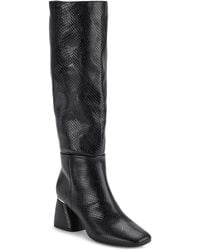 DKNY - Cana Block Heel Made Knee-High Boots - Lyst