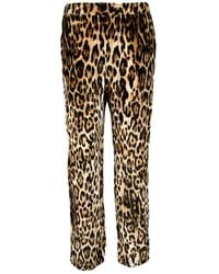SLEEP NO MORE - Leopard Print Cropped Trousers - Lyst