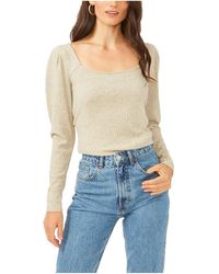 1.STATE - Puff Sleeve Keyhole Pullover Top - Lyst