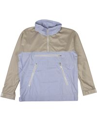 Comme des Garçons - Cotton Stripe Long Sleeves Hooded Shirt - Gray/blue - Lyst