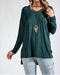 Mono B - Basic With Pocket Solid Tee - Lyst