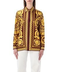 Versace - Barocco Silk Shirt - Lyst