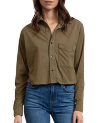 ASKK NY - Cropped Button Up Shirt - Lyst