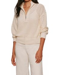 Sanctuary - Open Knit Half Zip Sweater - Lyst