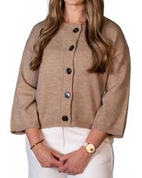 Anniewear - Half Sleeve Button Down Knit Cardigan - Lyst