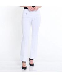 Slimsation By Multiples - Wide Band Elastic Waist Flare Leg Pant - Lyst
