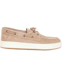 Hogan - Calfskin Lace Up Boat Shoes - Lyst